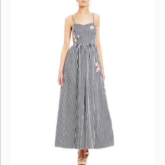 Badgley Mischka Dresses & Skirts - Belle Badgley Mischka Riley Striped Maxi Dress